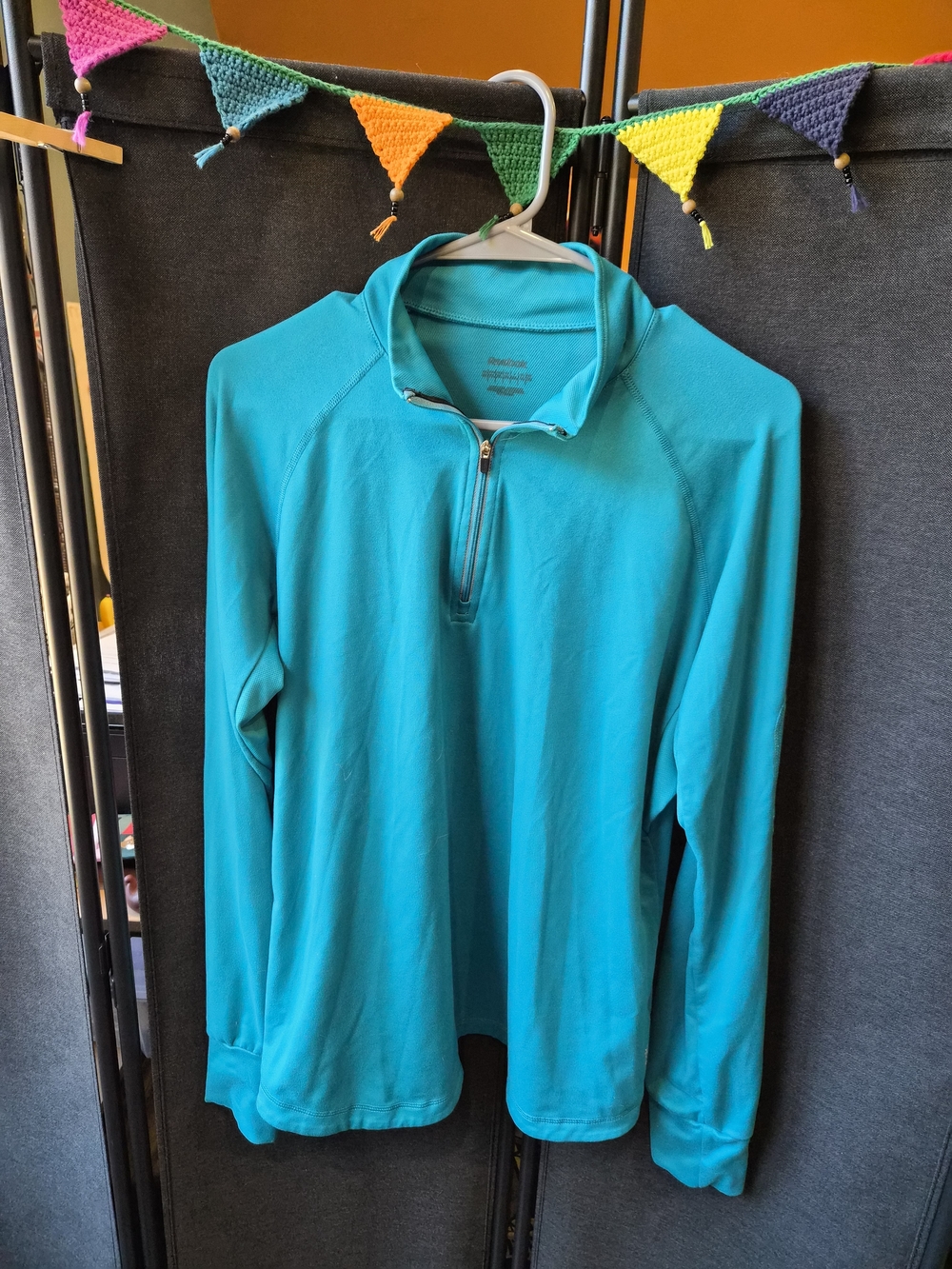 🩵 Reebok Teal Performance Zip Pullover